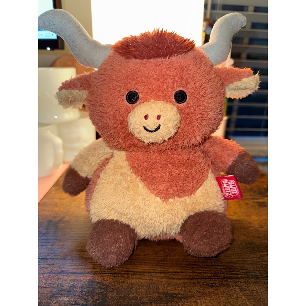 BumBumz by Russ Colton the Highland Cow 7.5 Inch Plush RootedBumz Orange Stuffed